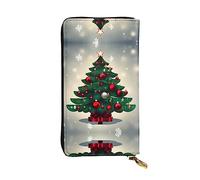 SamLng Christmas Gift Tree Print Leather Long Clutch Wallet â€“ Personalized, Comfortable & Lightweight with Card Holder, Coin Pocket