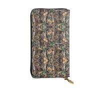 SamLng Cold Tree Camouflage Print Leather Long Clutch Wallet for Women â€“ Fashionable, and Lightweight Waterproof Leather Wallet, Black, One Size