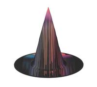 SamLng Colorful rainbow rain Halloween Witch Hat for Adults - Party Hat for Masquerade, Carnival, Cosplay - Pointed Horn Decoration Cap