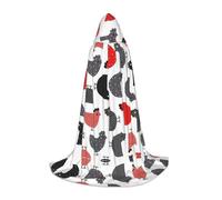SamLng Creative Cartoon Chicken Hooded Cloak - Role-Play Costume for Teens, Suitable for Cosplay, Christmas, Halloween, Easter, Carnival