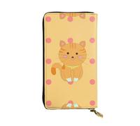 SamLng Cute Cartoon Kitten Print Leather Long Clutch Wallet â€“ Personalized, Comfortable & Lightweight with Card Holder, Coin Pocket