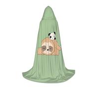 SamLng Cute Panda and Sloth Hooded Cloak - Role-Play Costume for Teens, Suitable for Cosplay, Christmas, Halloween, Easter, Carnival