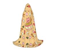 SamLng Delicious Sweet Ramen Hooded Cloak - Role-Play Costume for Teens, Suitable for Cosplay, Christmas, Halloween, Easter, Carnival