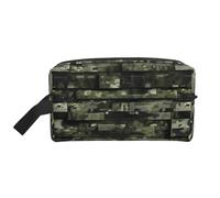 SamLng Digital Camo Print Travel Toiletry Bag - Cosmetic Makeup Pouch for Men and Women, Portable Organizer for Daily Use, White, One Size