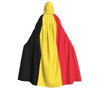SamLng Flag of Belgium Hooded Cloak Adult â€“ Universal Role Play Costume, Cosplay Cape Robe â€“ Perfect for Halloween, Easter, Carnival