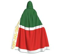 SamLng Flag of the Chechen Republic Hooded Cloak Adult – Universal Role Play Costume, Cosplay Cape Robe – Perfect for Halloween, Easter, Carnival