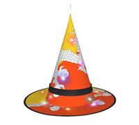 SamLng Flag of the Kingdom of Bhutan Witch Hat - Halloween Costume Accessories for Party, Masquerade & Ladies Cosplay Dress - LED Light Cap