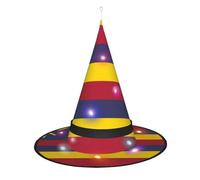 SamLng Flag of the Kingdom of Hawaii Witch Hat - Halloween Costume Accessories for Party, Masquerade & Ladies Cosplay Dress - LED Light Cap