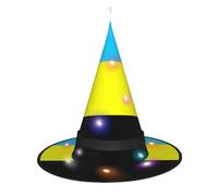 SamLng Flag of the Sultanate of Burongan Witch Hat - Halloween Costume Accessories for Party, Masquerade & Ladies Cosplay Dress - LED Light Cap
