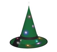 SamLng Flag of the Sultanate of Delhi Witch Hat - Halloween Costume Accessories for Party, Masquerade & Ladies Cosplay Dress - LED Light Cap