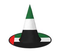 SamLng Flag of the United Arab Emirates Halloween Witch Hat for Adults - Party Hat for Masquerade, Carnival, Cosplay - Pointed Horn Decoration Cap