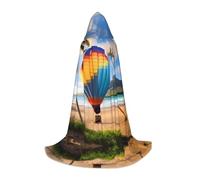 SamLng Hawaii Hot Air Balloon Hooded Cloak - Role-Play Costume for Teens, Suitable for Cosplay, Christmas, Halloween, Easter, Carnival