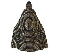 SamLng Kaleidoscope Mandala Hooded Cloak for Adults – Comfortable and Durable Hooded Cape for Halloween, Easter, Carnival, Christmas