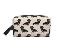 SamLng Large Travel Cosmetic Bag â€“ Cute Dog Full-Print Design, Portable Toiletry Organizer, Multi-Use Pouch for Makeup, White, One Size, White, One Size