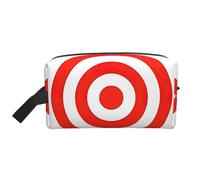 SamLng Large Travel Cosmetic Bag â€“ design target Full-Print Design, Portable Toiletry Organizer, Multi-Use Pouch for Makeup, White, One Size