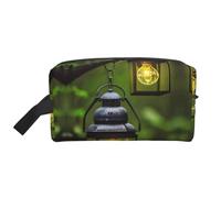 SamLng Large Travel Cosmetic Bag â€“ Fireflies and Lantern Full-Print Design, Portable Toiletry Organizer, Multi-Use Pouch for Makeup, White, One Size