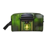 SamLng Large Travel Cosmetic Bag – Firefly and Lantern Full-Print Design, Portable Toiletry Organizer, Multi-Use Pouch for Makeup, White, One Size