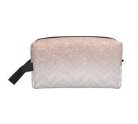 SamLng Large Travel Cosmetic Bag – Glittery Pretty Pattern Full-Print Design, Portable Toiletry Organizer, Multi-Use Pouch for Makeup, White, One Size, White, One Size