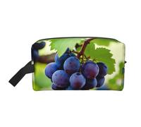SamLng Large Travel Cosmetic Bag – Grape Full-Print Design, Portable Toiletry Organizer, Multi-Use Pouch for Makeup, White, One Size, White, One Size