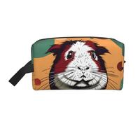 SamLng Large Travel Cosmetic Bag – Guinea Pig pattern Full-Print Design, Portable Toiletry Organizer, Multi-Use Pouch for Makeup, White, One Size, White, One Size