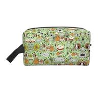 SamLng Large Travel Cosmetic Bag - Guinea Pig Full-Print Design, Portable Toiletry Organizer, Multi-Use Pouch for Makeup, White, One Size