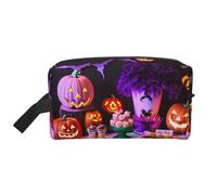 SamLng Large Travel Cosmetic Bag - halloween carnival party Full-Print Design, Portable Toiletry Organizer, Multi-Use Pouch for Makeup, White, One Size