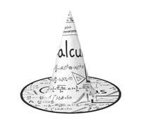 SamLng Math Geometry Geek Calculus Adult Halloween Hat - Versatile Witch Hat Costume Accessory for Parties, Masquerade, Cosplay & Decorations