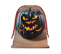 SamLng Medium Drawstring Gift Bag - halloween Bat Pumpkin Perfect for Christmas, Holiday, & Party Favors - Candy Bags & Treat Sacks