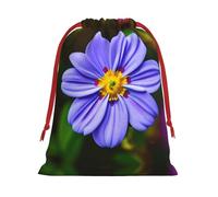 SamLng Medium Drawstring Gift Bag - purple flower Perfect for Christmas, Holiday, & Party Favors - Candy Bags & Treat Sacks