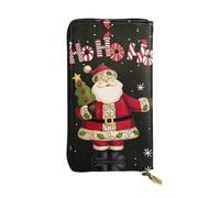 SamLng Merry Christmas Print Leather Long Clutch Wallet – Personalized, Comfortable & Lightweight with Card Holder, Coin Pocket