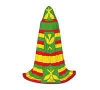 SamLng Native Hawaiian Flag Hooded Cloak - Role-Play Costume for Teens, Suitable for Cosplay, Christmas, Halloween, Easter, Carnival