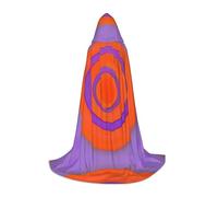 SamLng Orange circle centre Hooded Cloak - Role-Play Costume for Teens, Suitable for Cosplay, Christmas, Halloween, Easter, Carnival
