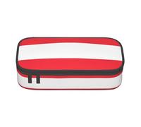 SamLng Pencil Case with Austrian Flag Full-Print Design â€“ Multi-Purpose Organizer â€“ Durable Oxford Cloth, Multiple Compartments