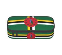 SamLng Pencil Case with Flag of The Commonwealth of Dominica Full-Print Design - Multi-Purpose Organizer - Durable Oxford Cloth, Multiple Compartments