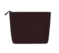 SamLng Plum purple Versatile Toiletry Organizer - Fake Hemp Makeup Bag - Reusable Cosmetic Bag with Zipper Pouch, Black, One Size