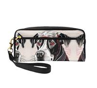 SamLng Reusable Cosmetic Makeup Bag â€“ Cute Animal Farm Dog 1 Print Leather Small Makeup Bag for Travel, Toiletry Organizer with Zipper, Black, One Size