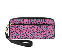 SamLng Reusable Cosmetic Makeup Bag â€“ Cute Leopard Print Leather Small Makeup Bag for Travel, Toiletry Organizer with Zipper, Black, One Size