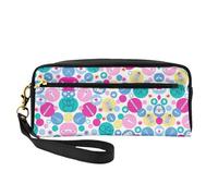 SamLng Reusable Cosmetic Makeup Bag – Cute Nurse Print Leather Small Makeup Bag for Travel, Toiletry Organizer with Zipper, Black, One Size