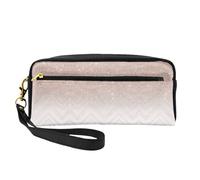 SamLng Reusable Cosmetic Makeup Bag â€“ Glittery Pretty Pattern Print Leather Small Makeup Bag for Travel, Toiletry Organizer with Zipper, Black, One Size