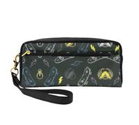 SamLng Reusable Cosmetic Makeup Bag â€“ Graffiti Skateboard Print Leather Small Makeup Bag for Travel, Toiletry Organizer with Zipper, Black, One Size