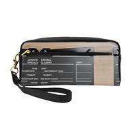 SamLng Reusable Cosmetic Makeup Bag â€“ Movies Clapperboard Print Leather Small Makeup Bag for Travel, Toiletry Organizer with Zipper, Black, One Size