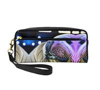 SamLng Reusable Cosmetic Makeup Bag – Walrus Print Leather Small Makeup Bag for Travel, Toiletry Organizer with Zipper, Black, One Size