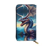 SamLng Roaring Dragon Print Leather Long Clutch Wallet â€“ Personalized, Comfortable & Lightweight with Card Holder, Coin Pocket