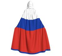 SamLng Russian Flag Hooded Cloak Adult â€“ Universal Role Play Costume, Cosplay Cape Robe â€“ Perfect for Halloween, Easter, Carnival