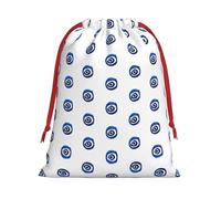 SamLng Small Drawstring Gift Bag - Evil eyes Perfect for Christmas, Holiday, & Party Favors - Candy Bags & Treat Sacks