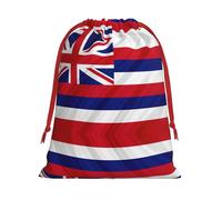 SamLng Small Drawstring Gift Bag - Flag of Hawaii American Perfect for Christmas, Holiday, & Party Favors - Candy Bags & Treat Sacks