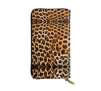 SamLng Stripes on Leopards Print Leather Long Clutch Wallet â€“ Personalized, Comfortable & Lightweight with Card Holder, Coin Pocket