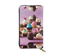 SamLng Sweet Treats Print Leather Long Clutch Wallet â€“ Personalized, Comfortable & Lightweight with Card Holder, Coin Pocket