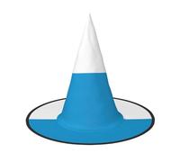 SamLng the Bavarian flag Halloween Witch Hat for Adults - Party Hat for Masquerade, Carnival, Cosplay - Pointed Horn Decoration Cap