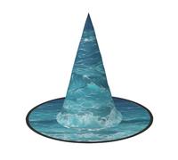SamLng The deep blue sea Halloween Witch Hat for Adults - Party Hat for Masquerade, Carnival, Cosplay - Pointed Horn Decoration Cap